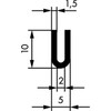 U-profil arrondi EPDM 5x10x2mm